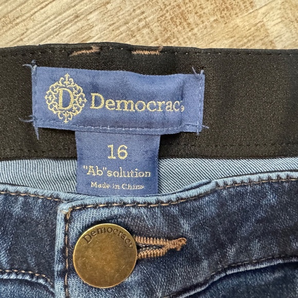 Democracy “Ab”solution Jegging Jeans Size 16 Dark Wash Stretch - Picture 3 of 5